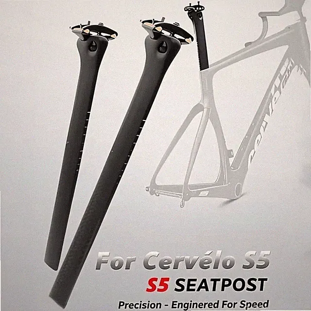 0° Offset Full Carbon Seatpost Bicycle Seat Tube 400mm Length for S5 Frame
