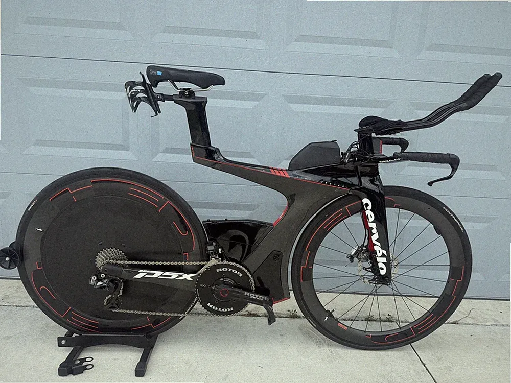 54cm Cervelo P5X Shimano Red Carbon Triathlon Bike