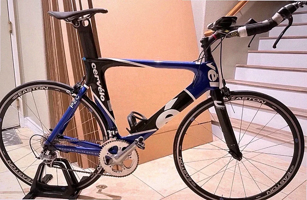 CERVELO P2C Triathlon/TT Carbon Bike 56cm DuraAce Derailleur Crank Easton Wheels