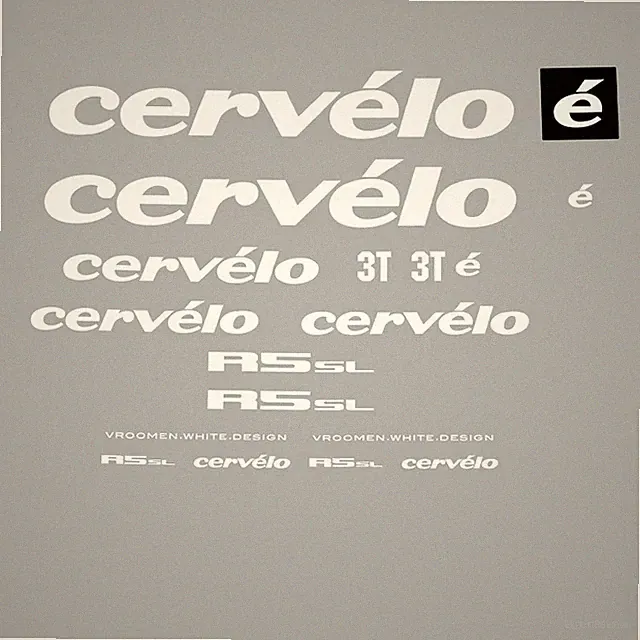 Cervelo R5SL Bicycle Decals, Stickers: White n.12