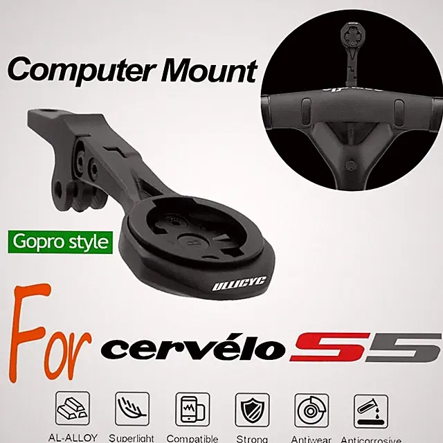 Computer Mount Road Bike Integrated Handlebar Compatible with Gopro/GPS/Garmin