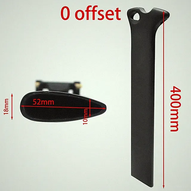 For S5 0 Degree Offset Full Carbon Fiber Bicycle Seatpost 400mm Length