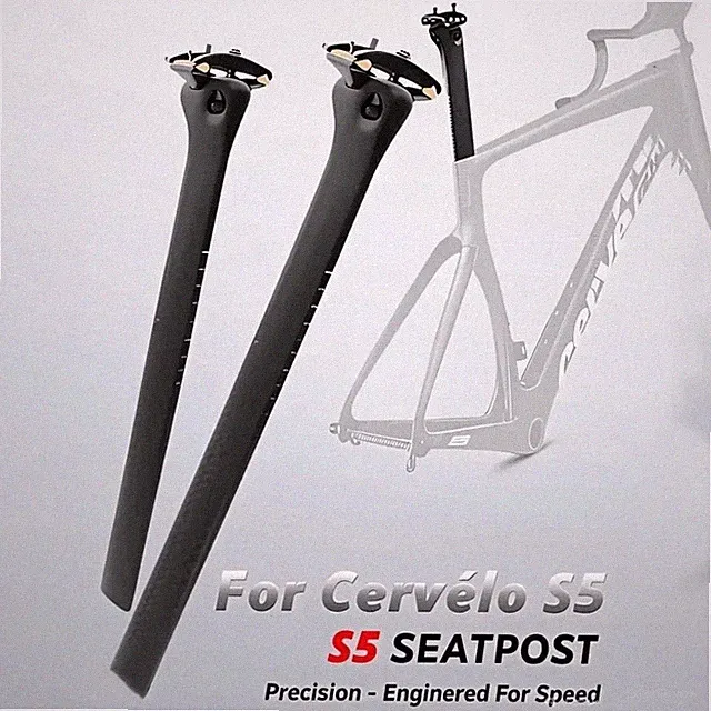 Full Carbon MTB Bicycle Seat Tube 0° Offset Seatpost for S5 Frame 400MM Length