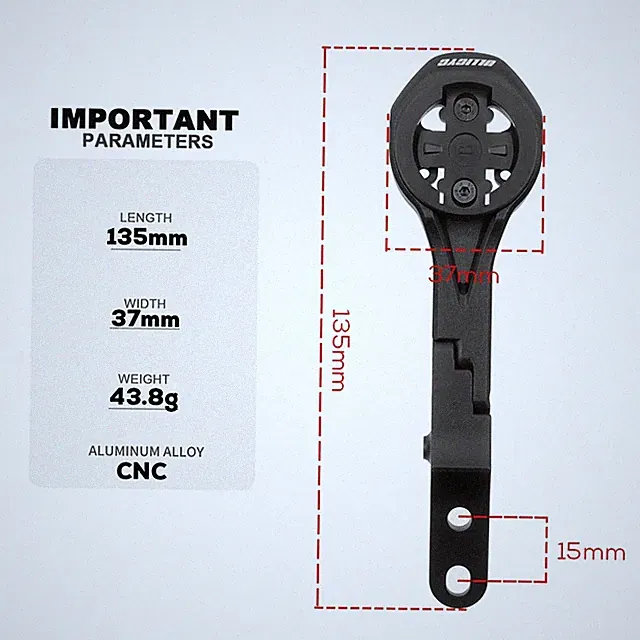 Integrated Handlebar Bike Computer Mount Compatible With Gopro/GPS/Garmin/Bryton