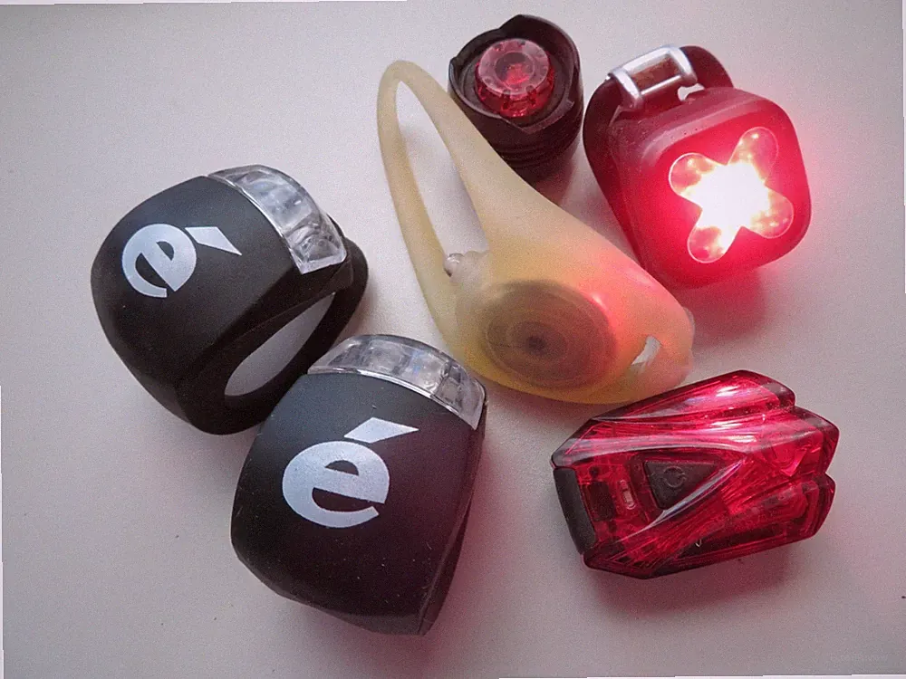 LOT 6 Rear Tail (4) & Front (2) Bike Lights Bicycle USB Red Cervelo