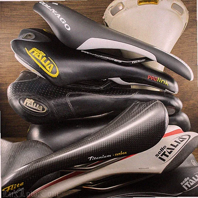 Vintage RoadBike Selle Italia SADDLE Leather Titanium Flite SLR Gel Bicycle SEAT